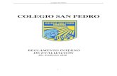 COLEGIO SAN PEDRO - Comunidad Escolar · Colegio San Pedro 6 ARTÍCULO 3.El Colegio San Pedro de Coronel ha adoptado el régimen de evaluación semestral. Dentro de este período
