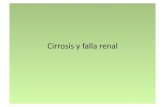 Cirrosis&y&fallarenal& · Fisiopatología& • Fallarenal&en&cirrosis:&relacionadacon&altfx&circulatoria,& con&dismimución&de&Rvascular&por&VD&esplácnica,& desencadenadapor&HT&portal