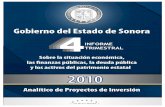 Gobierno del Estado de Sonora · 2018. 11. 28. · Anal tico de Proyectos de Inversi n C ontenido . ANEXO ... de recursos trasferidos por el Gobierno Federal para la ejecución de