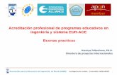 Acreditación profesional de programas educativos en ......Cartagena de Indias - Colombia, 05/10/2016 EUR-ACE® Framework Standards and Guidelines (a) Standards and Guidelines for
