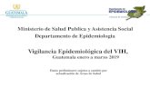 Vigilancia Epidemiológica del VIH,epidemiologia.mspas.gob.gt/files/Publicaciones 2019... · VIH y VIH Avanzado: Casos notificados de enero a marzo 2019, Guatemala Fuente: Base de