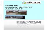 Estado Plurinacional de Bolivia PLAN DE REASENTAMIENTO … · 2019. 1. 10. · Estado Plurinacional de Bolivia PLAN DE REASENTAMIENTO ABREVIADO PROYECTO: “Extensión de la Red de