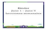 Kínder June 1 – June 5 Lecciones semanales · 2020. 6. 1. · Lección de Recursos educativos del Distrito Escolar de Pasco Semana 8 Kinder Lección: Partes de 10 en una fila de