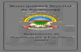 REGLAMENTO DE ORGANIZACIÓN Y FUNCIONES · 2018. 12. 11. · La Municipalidad Distrital de Paramonga, por su naturaleza es un gobierno local que emana de la voluntad popular, con