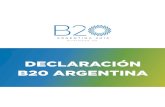 ComunicarSe | ComunicarSe€¦ · declaraciÓn b20 argentina resÚmenes ejecutivos de los grupos de trabajo argentina 2018 business 20