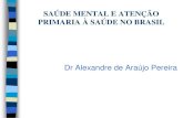 SAÚDE MENTAL E ATENÇÃO PRIMARIA À SAÚDE NO ......Saúde Mental na Atenção Básica (2001) Seminário Internacional para Formação de Recursos Humanos na Saúde Mental (2002)