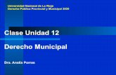 Clase Unidad 12 Derecho Municipal - Alberto Montbrun · 2020. 4. 24. · Fuentes&del&Derecho&Municipal& #Constitución#Nacional.## #antes#de#lareformade#1994,#sólo#existíaunareferenciageneral,#ladel#