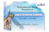 Evo Morales Ayma - druzhba.sedruzhba.se/druzhba/articulos/LogrosDeEvo.pdf · 100 150 200 250 300 350 400 Neoliberal (2004 - 2005) Con Evo (2006 - 2007) Periodos Millones de Dólares