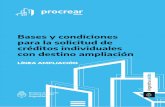 Bases y condiciones para la solicitud de créditos ... · del Programa Crédito Argentino del Bicentenario para la Vivienda Única Familiar, destinado a ampliación de la vivienda