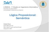 Lógica Proposicional: Semántica - Academia Cartagena99 · Ejercicios de semántica proposicional Determine de cada una de las siguientes fórmulas si es tautológica, contradictoria