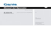 Manual del Operador Z-33/18manuals.gogenielift.com/Operators/Spanish/1257143SP.pdfManual del Operador Z-33/18 Alimentación de CC Instrucciones originales Primera edición Primera
