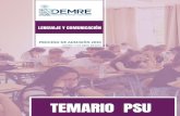 PRUEBA LENGUAJE Y COMUNICACIÓN DE LENGUAJE Y …psucuentaregresiva.cl/.../2019/05/temario-lenguaje-2019.pdf · 2019. 5. 5. · 4 sectores de aprendizaje: Lenguaje y Comunicación,