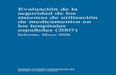 Evaluación de la seguridad de los sistemas de utilización de … · 2010. 9. 21. · Evaluación de la seguridad de los sistemas de utilización de medicamentos en los hospitales
