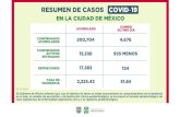 RESUMEN DE CASOS COVID 19 · 2020. 11. 28. · EN LA CIUDAD DE MÉXICO RESUMEN DE CASOS COVID-19 CONFIRMADOS ACUMULADOS ACUMULADO CAMBIO ÚLTIMO DÍA CONFIRMADOS ACTIVOS ESTIMADOS