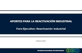 APORTES PARA LA REACTIVACIÓN INDUSTRIALticas... · 2020. 4. 4. · APORTES PARA LA REACTIVACIÓN INDUSTRIAL Agenda I. Relevancia y Actualidad de la Industria Peruana II. Retos Transversales