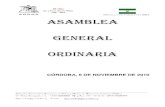 M EDALLA DE A 2004 ASAMBLEA GENERAL ORDINARIA · 4º,- Proyecto de actividades y presupuesto económico del curso 2009/2010. ... son aprobadas por asentimiento de la asamblea. ...