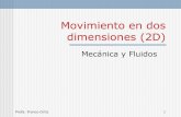 Movimiento en dos dimensiones (2D)€¦ · Movimiento en dos dimensiones (2D) ... r = x(t)i + y(t)j + z(t)k en 3D . Movimiento de proyectiles Para el movimiento de proyectiles supondremos