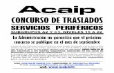 CONCURSO DE TRASLADOS - Portal web de ACAIP · 2010. 6. 23. · CONCURSO DE TRASLADOS.- Acaip ACAIP. APARTADO DE CORREOS 7227, 28080 MADRID. Tlf.: 915175152.Fax: 915178392. E-mail:
