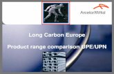 Long Carbon Europe Product range comparison UPE/UPN...260 UPN 270 UPE IPE 280 UPN 300 UPN UPE IPE 320 UPN 330 UPE IPE 350 UPN 360 UPE IPE 380 UPN 400 UPN UPE IPE The depths of the