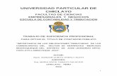 UNIVERSIDAD PARTICULAR DE CHICLAYOrepositorio.udch.edu.pe/bitstream/UDCH/137/1/TRABAJO DE...1 UNIVERSIDAD PARTICULAR DE CHICLAYO FACULTAD DE CIENCIAS EMPRESARIALES Y NEGOCIOS ESCUELA