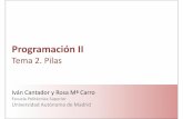 Programación II - Academia Cartagena99...Programación II –Tema 2: Pilas Escuela Politécnica Superior Universidad Autónoma de Madrid Implementación en C de Pila • Implementación