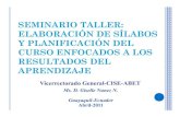 SEMINARIO TALLER: ELABORACIÓN DE SÍLABOS Y …blog.espol.edu.ec/giselle/files/2011/04/SYLABO_Y_PLAN_DE... · 2011. 4. 6. · SEMINARIO TALLER: ELABORACIÓN DE SÍLABOS Y PLANIFICACIÓN