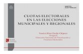 CUOTAS ELECTORALES EN LAS ELECCIONES ......ELECCIONES MUNICIPALES 2006 • En las últimas Elecciones Municipales 2006 y Elecciones Municipales Complementarias 2007, según el Jurado
