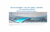 AutoCAD® Civil 3D® 2020...Recomendación y uso de los Templates o plantillas en AutoCAD Civil 3D (.dwt) Las plantillas de dibujo permiten evitar la duplicidad de esfuerzos y ayudan