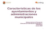 Características de los ayuntamientos y administraciones … · 2020. 3. 4. · municipal municipio municipal municipio municipal municipio municipal municipio municipal municipio