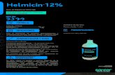 Helmicin 12% - Sanfer | Salud Animal · 2020. 8. 5. · Parasitosis pulmonar: 1mL/16 kg de peso vivo. Bovinos de engorda y productores de leche de más de 300 kg de peso, administrar