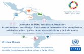 Concepto de Dato, Estadística, Indicador. Fundamentos de ......Tegucigalpa, Honduras 9-13 de marzo 2020 Cristina Klimsza Experta en Estadísticas Ambientales, División de Estadísticas