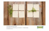 La experiencia IKEA · Ventas anuales (miles de millones de euros) IKEA en España 1.254 1.209 1.159 1.054 939,8 689 VENTAS TOTALES FY10 1.254 millones € +8,2% vs FY09 51,4 millones