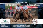 º ˚˛˝˙ˆ˛ Criollos Correntinos · 2018. 11. 23. · ˜º ˚˛˝˙ˆ˛ ˇ˘ de ˛˝ ˚˛ de ˘ Predio Sociedad Rural de Corrientes Criollos Correntinos Guachigo Picardía Alfredo