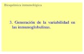 Universitat de València - 3 Generación de la variabilidadjcastell/3_Generacion_de_la...Imprecisión en las recombinaciones de genes V y J en las cadenas pesadas Mutación somática