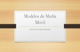 Modelos de Media Móvil - ¡Crea una página web sin saber … · 2018. 9. 27. · Media Móvil de 2 periodos • El modelo de media móvil de 2 periodos se puede representar mediante