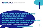 CONTRATACIONES PÚBLICAS EN · 2020. 6. 8. · CONTRATACIONES PÚBLICAS EN ARGENTINA DURANTE EL ESTADO DE EMERGENCIA. Normativa y recomendaciones Introducción 5 Estructura del informe