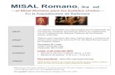 MISAL Romano 3ra · 2018. 5. 7. · MISAL Romano, 3ra ed. —el Misal Romano para los Estados Unidos — En la Arquidiócesis de Baltimore ¿Qué? Comisiones Litúrgicas Diocesanas