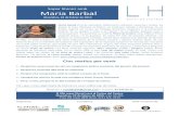 Maria Barballhespaidebat.com/wp-content/uploads/2019/02/Maria-Barbal...Maria Barbal (Tremp, setembre 1949) escriu, sobretot, novel·les i contes. Va passar la seva infantesa al Pallars,