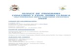AVANCE DE PROGRAMA CONCURSO Y FINAL DOMA ......AVANCE DE PROGRAMA CONCURSO Y FINAL DOMA CLÁSICA LIGA FEDERACION HIPICA COMUNIDAD VALENCIANA 2020 LUGAR DE CELEBRACIÓN: Localidad: