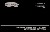 VENTILADOR DE TECHO VENTOINHA DE TETO · 2020. 7. 17. · 2 ventilador de tECHO KUDO 01. CONSEJOS ÚTILES NOTA: Se recomienda que un electricista cualificado instale el ventilador