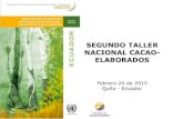 SEGUNDO TALLER NACIONAL CACAO- ELABORADOS · 2020. 9. 5. · SEGUNDO TALLER NACIONAL CACAO-ELABORADOS Febrero 24 de 2015 ... FERTILIZANTES EMPRESAS SEMIELABORADOS Exportadores REGULADORES