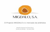 O Projecto MIGDALO e o mercado da amêndoa - CNCFS · 2017. 6. 2. · O Projecto MIGDALO Empresa familiar cuja a atividade incluí o descasque de amêndoa mediterrânica de casca