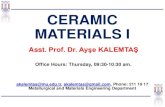 CERAMIC MATERIALS I · Clay products – Main Components When mixed with water the crystals can easily slide over each other (like a pack of cards), and this phenomenon gives rise