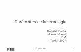 Ramon Canal DM Tardor 2004 · 2012. 9. 5. · DM, Tardor 2004 3 Llei d’Ohm • Relaciona els tres elements més importants en el funcionament dels circuits digitals: • La intensitat