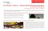 FIRA DEL MODERNISME · Fira del Modernisme - Terrassa Setmana d’Arquitectura 2020 / Festa d’Arquitectura del Vallès / COAC En aquest cèntric parc de la ciutat s’alça una
