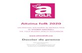 Aitzina folk 2020 - Vitoria-Gasteiz · decena de actividades para todos los públicos entre noviembre de 2020 y enero de 2021 en distintos escenarios de Vitoria-Gasteiz y también