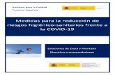 Medidas para la reducción de riesgos higiénico ... · con el Instituto para la Calidad Turística Española (ICTE), que ha desarrollado esta herramienta para ayudar a las estaciones