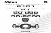 Nikon SB-R20010)02.pdfSB-R200、SB-R200をレンズ先端に装着するアタッチメントリングSX-1を 中心に構成されています。・CLS対応カメラとの組み合わせでは、スピードライトを3つのグループに分けて発光制