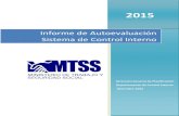 Informe de Autoevaluación Sistema de Control Interno...El presente informe, refiere a los resultados de la autoevaluación realizada al Sistema de Control Interno del Ministerio de