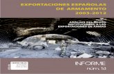 EXPORTACIONES ESPAÑOLAS DE ARMAMENTO 2003-2012 · 2019. 10. 17. · 4 INFORME núm. 18 Exportaciones españolas de armamento 2003-2012 Centre Delàs d’Estudis per la Pau Justícia